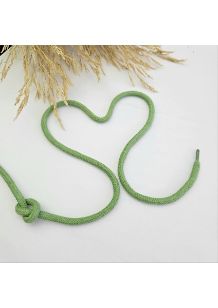 Yeşil 10 Adet Sweatshirt-Eşofman İpi / Ayakkabı Bağcığı / Yuvarlak Tress Kordon İp 125 cm fiyatları