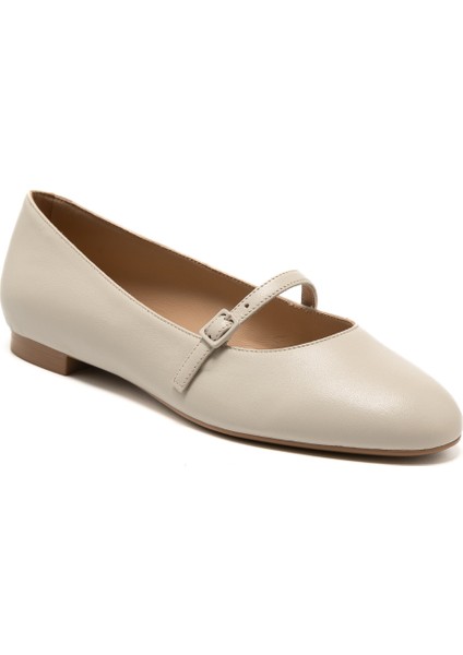 Kadın Babet 70P5 Frau Leather Ballet Flats With Strap fiyatları