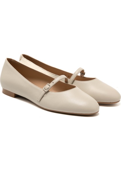 Kadın Babet 70P5 Frau Leather Ballet Flats With Strap modelleri