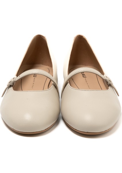 Kadın Babet 70P5 Frau Leather Ballet Flats With Strap