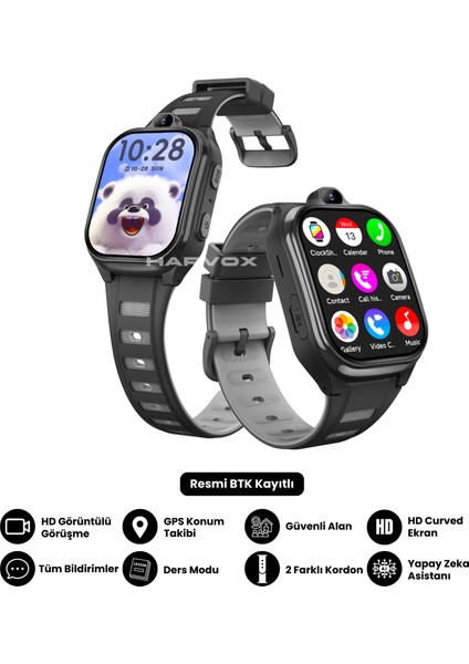 Hx Kids 4g Pro+ Android Sim Kartlı Gps Akıllı Çocuk Saati Konum Takibi Görüntülü Konuşma 4g Destekli