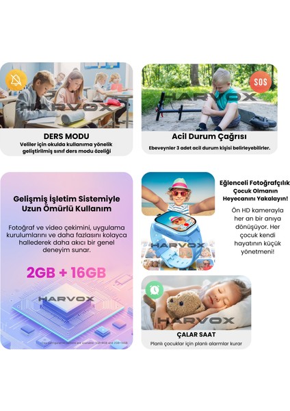 Hx Kids 4g Pro+ Android Sim Kartlı Gps Akıllı Çocuk Saati Konum Takibi Görüntülü Konuşma 4g Destekli indirimleri