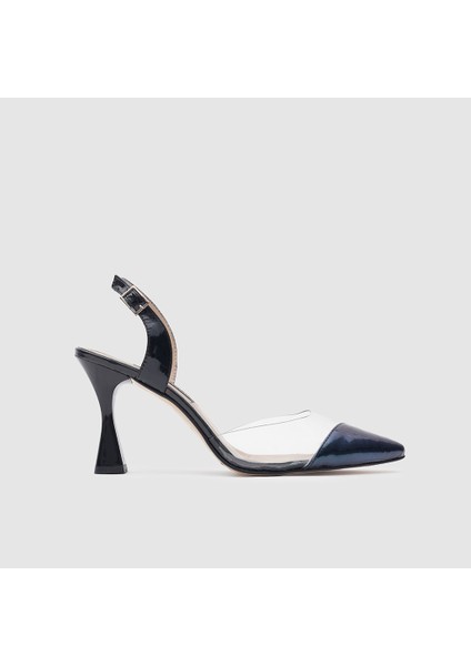 Kadın Topuklu Ayakkabı [060117], Siyah Rugan, 38