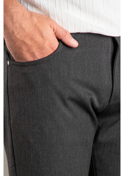 Erkek Antrasit Esnek Keten Pantolon fiyatları