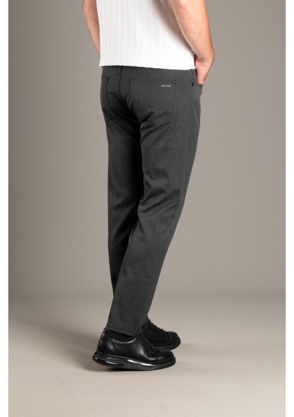 Erkek Antrasit Esnek Keten Pantolon modelleri