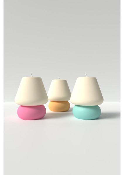 Küçük Abajur Mum Silikon Kalıp - Dekoratif Abajur Şeklinde Mum Kalıbı 6.6 x 5.4 cm fiyatları