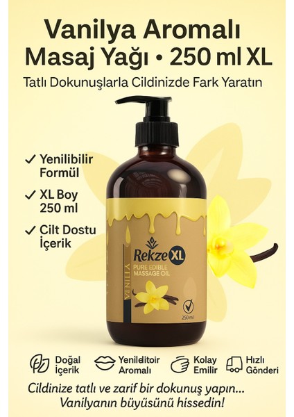 Vanilyalı Aromaterapi Yenilebilir Masaj Yağı – 250 ml fiyatları