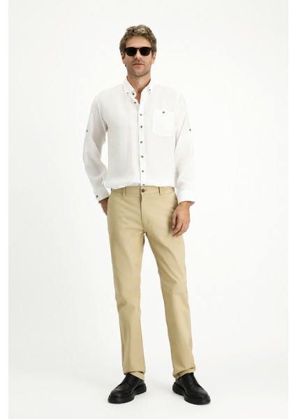 Uzun Kol Regular Fit Düğmeli Yaka Spor Gömlek