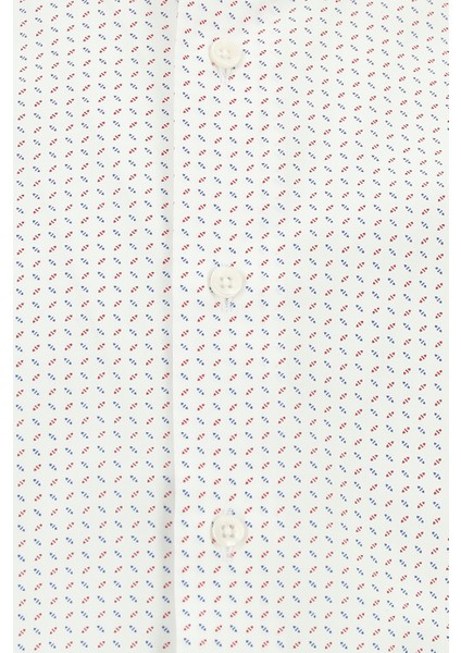Uzun Kol Slim Fit Dar Kesim Kolay Ütülenebilir Pamuklu Baskılı Gömlek modelleri