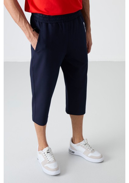 İndigo Ön Cep Detaylı Standart Kalıp Klasik Paça Erkek Kapri - 83092 fırsatları