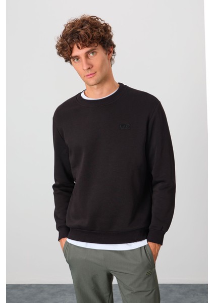 Omar Siyah Şardonlu Erkek Sweatshirt - 88137