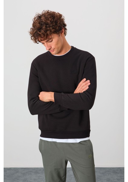 Omar Siyah Şardonlu Erkek Sweatshirt - 88137 fırsatları