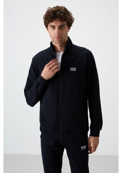 Troy Lacivert Standart Kalıp Erkek Eşofman Takım - 85196 indirimleri