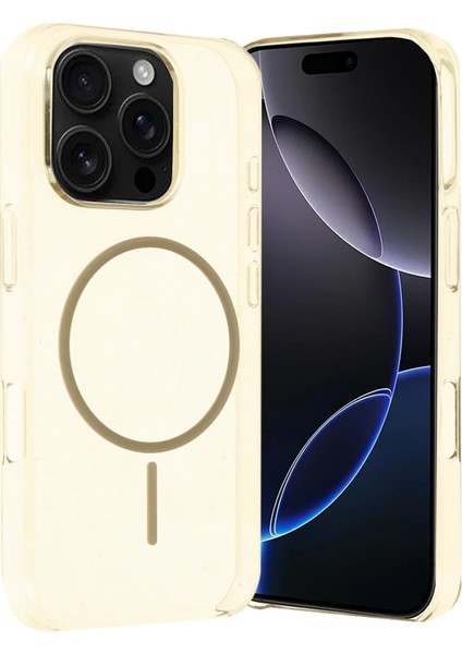 Apple iPhone 16 Pro Kılıf Şeffaf Lansman Magsafe Wireless Şarj Özellikli Orjin Kapak modelleri