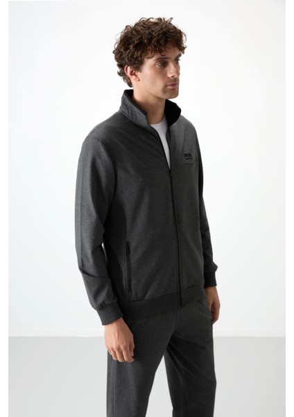 Troy Antrasit Melanj Standart Kalıp Erkek Eşofman Takım - 85196 fiyatları