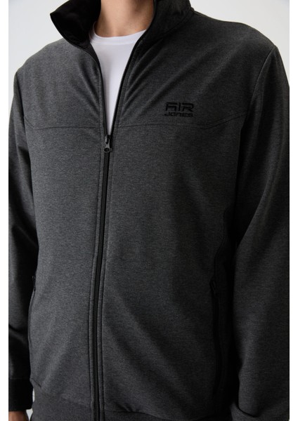 Troy Antrasit Melanj Standart Kalıp Erkek Eşofman Takım - 85196 modelleri