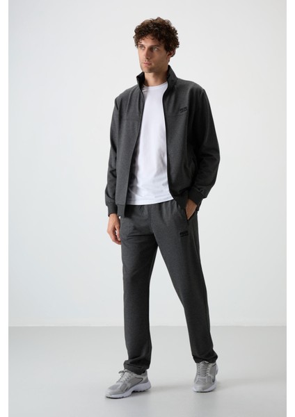 Troy Antrasit Melanj Standart Kalıp Erkek Eşofman Takım - 85196 indirimleri