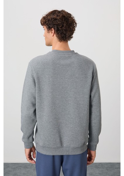 Omar Gri Melanj Şardonlu Erkek Sweatshirt - 88137 indirimleri