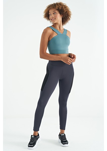 Mint Yeşili Logo Baskılı Dar Kalıp Dalgıç Kumaş Kadın Büstiyer - 97259 fırsatları