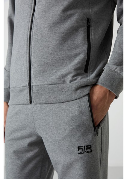 Troy Gri Melanj Standart Kalıp Erkek Eşofman Takım - 85196 modelleri