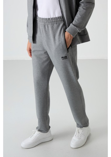 Troy Gri Melanj Standart Kalıp Erkek Eşofman Takım - 85196 fırsatları