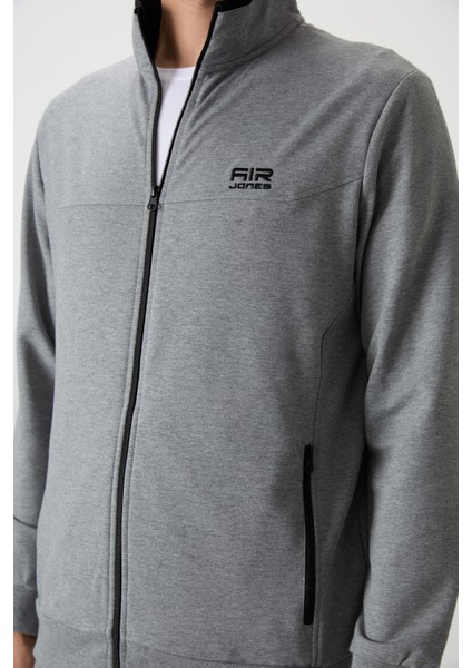 Troy Gri Melanj Standart Kalıp Erkek Eşofman Takım - 85196 indirimleri