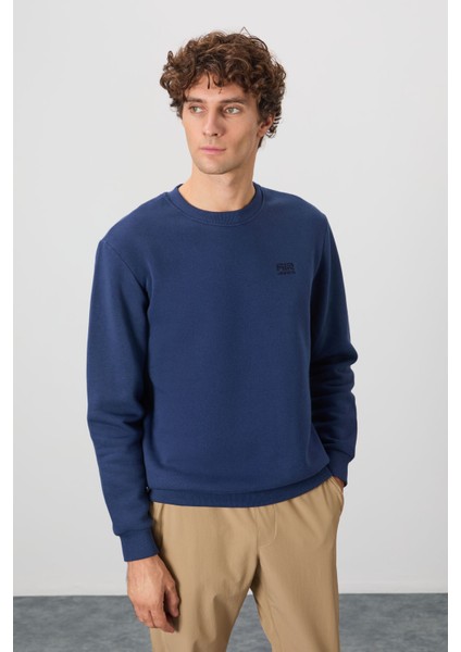 Omar İndigo Şardonlu Erkek Sweatshirt - 88137