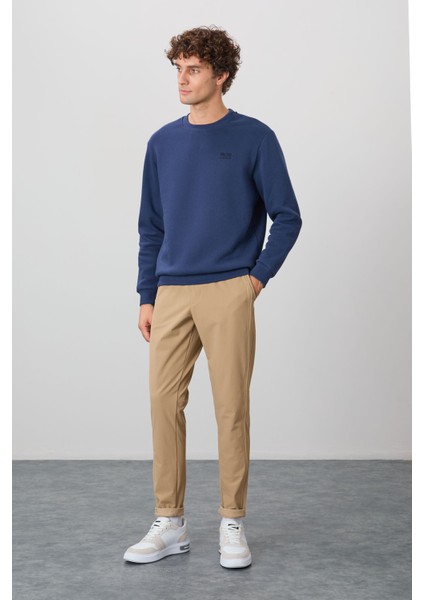 Omar İndigo Şardonlu Erkek Sweatshirt - 88137 fiyatları