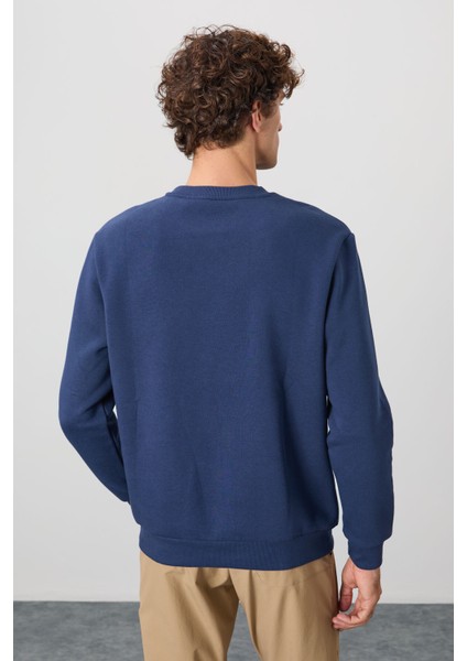 Omar İndigo Şardonlu Erkek Sweatshirt - 88137 indirimleri