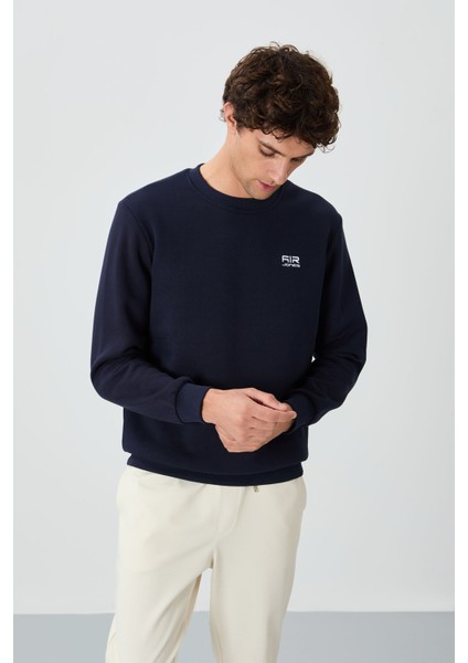 Omar Lacivert Şardonlu Erkek Sweatshirt - 88137 modelleri