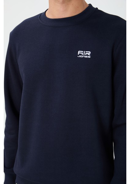 Omar Lacivert Şardonlu Erkek Sweatshirt - 88137 fırsatları