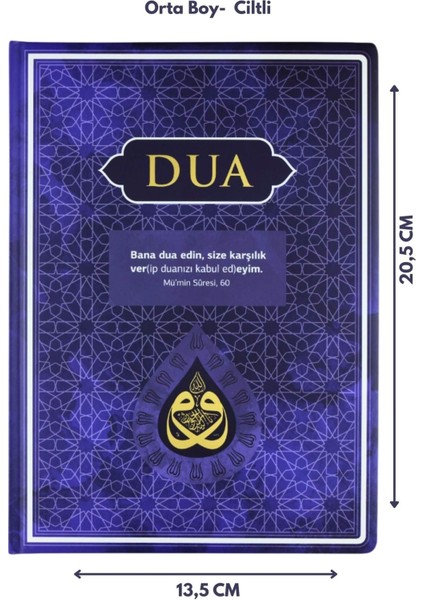 Dua (Evrâd-I Şerîfe) Orta Boy Arapça+Türkçe - Lacivert (Genişletilmiş Yeni Baskı ) ve Esmaül Hüsna modelleri