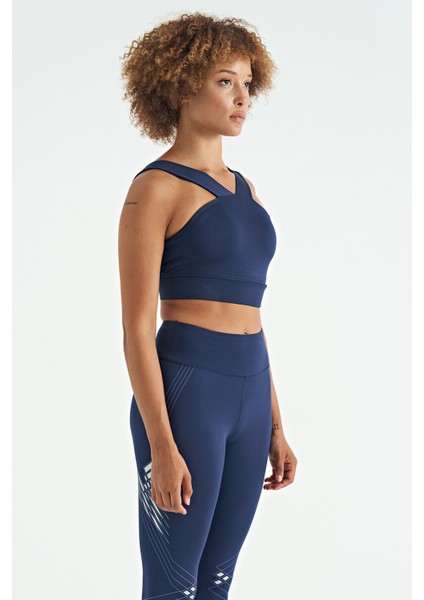 Indigo Logo Baskılı Dar Kalıp Dalgıç Kumaş Kadın Büstiyer - 97259 modelleri
