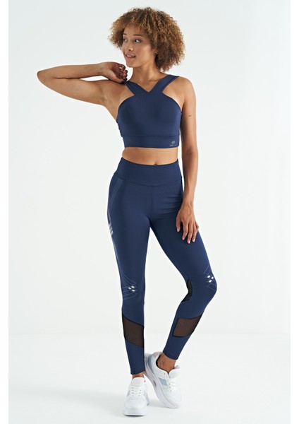 Indigo Logo Baskılı Dar Kalıp Dalgıç Kumaş Kadın Büstiyer - 97259 fırsatları