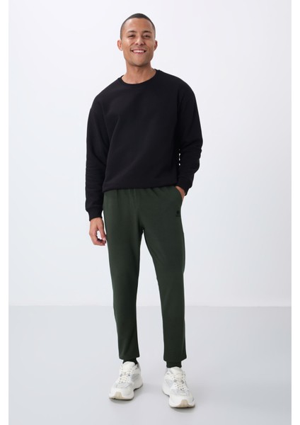 Haki Klasik Cepli Standart Kalıp Manşetli Erkek Eşofman Alt - 84652 fiyatları