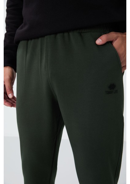 Haki Klasik Cepli Standart Kalıp Manşetli Erkek Eşofman Alt - 84652 fırsatları