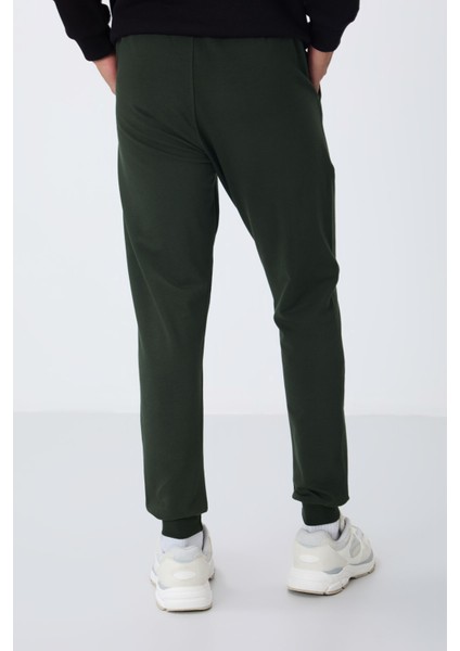 Haki Klasik Cepli Standart Kalıp Manşetli Erkek Eşofman Alt - 84652 indirimleri