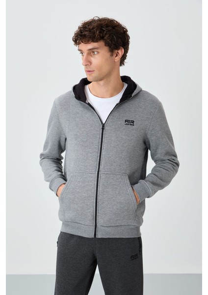 Hector Gri Melanj Şardonlu Erkek Sweatshirt - 88139