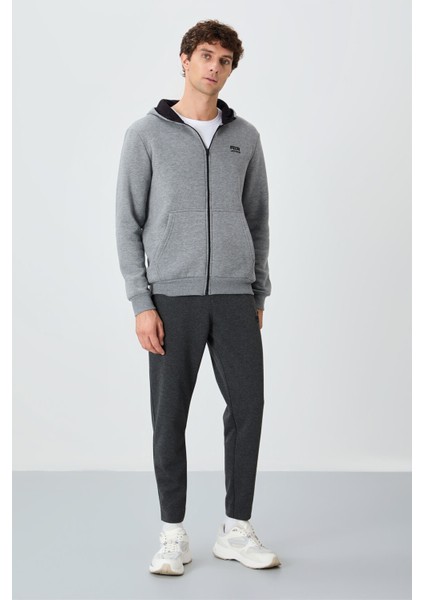 Hector Gri Melanj Şardonlu Erkek Sweatshirt - 88139 modelleri