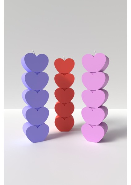 Sevgililer Günü Mum Silikon Kalıp - Kalpli Uzun Sevgililer Gününe Özel Mum Silikon Kalıp 16X4.3 cm fiyatları