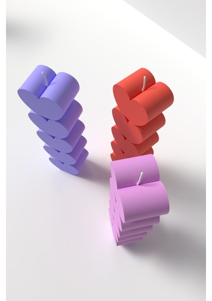 Sevgililer Günü Mum Silikon Kalıp - Kalpli Uzun Sevgililer Gününe Özel Mum Silikon Kalıp 16X4.3 cm fırsatları