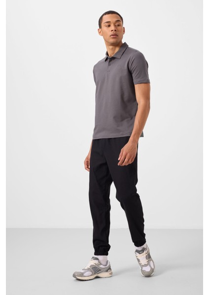 Koyu Gri Standart Kalıp Basic Polo Yaka Erkek T-Shirt - 87748 fiyatları