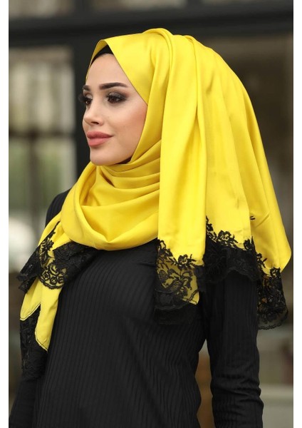 - Dantelli Ipek Görünümlü Şal Ürün KODU1509