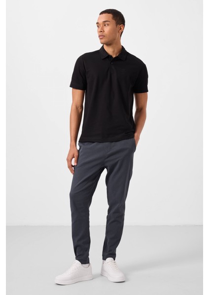 Siyah Standart Kalıp Basic Polo Yaka Erkek T-Shirt - 87748 fiyatları