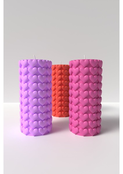 Kalpli Silindir Mum Silikon Kalıp - Sevgililer Gününe Özel Mum Silikon Kalıp 12.3 x 5.7 cm fiyatları