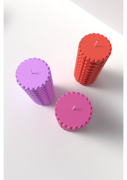 Kalpli Silindir Mum Silikon Kalıp - Sevgililer Gününe Özel Mum Silikon Kalıp 12.3 x 5.7 cm fırsatları