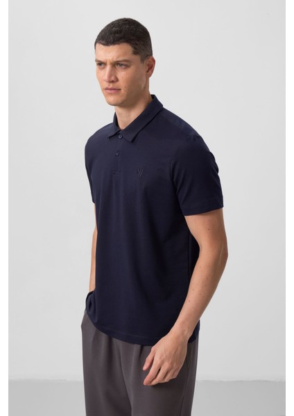 Lacivert Standart Kalıp Basic Polo Yaka Erkek T-Shirt - 87768 fırsatları