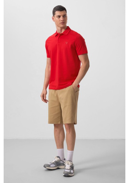 Kırmızı Standart Kalıp Basic Polo Yaka Erkek T-Shirt - 87768 fiyatları