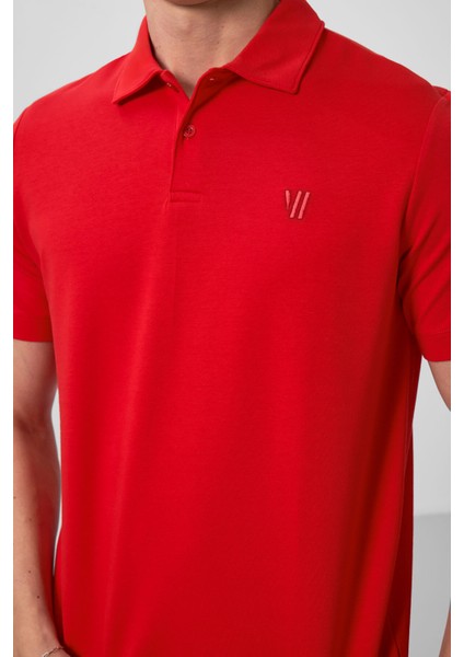 Kırmızı Standart Kalıp Basic Polo Yaka Erkek T-Shirt - 87768 modelleri