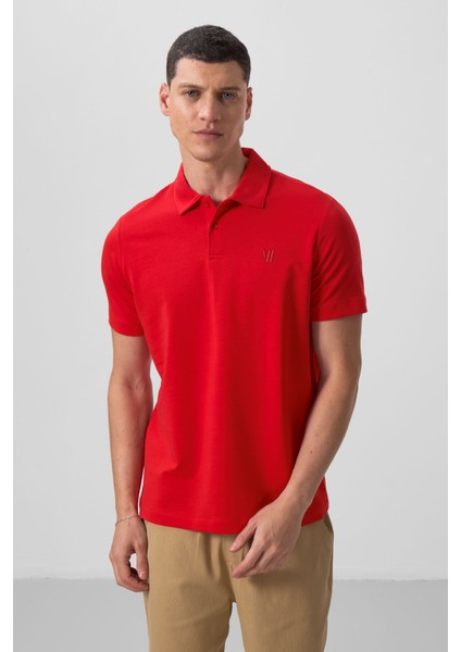 Kırmızı Standart Kalıp Basic Polo Yaka Erkek T-Shirt - 87768 fırsatları